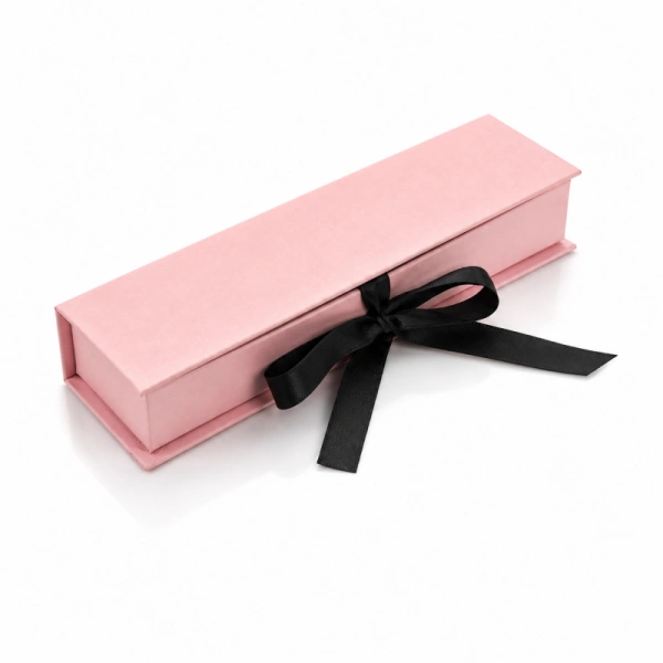 eCarla pudełko prezentowe na bransoletkę różowe ze wstążką 22x5,5x3cm PDOZ30R