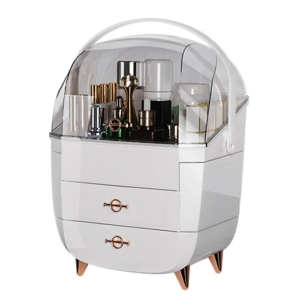 ECARLA organizer na kosmetyki z szufladkami XL biały 27x21x39cm CB76B