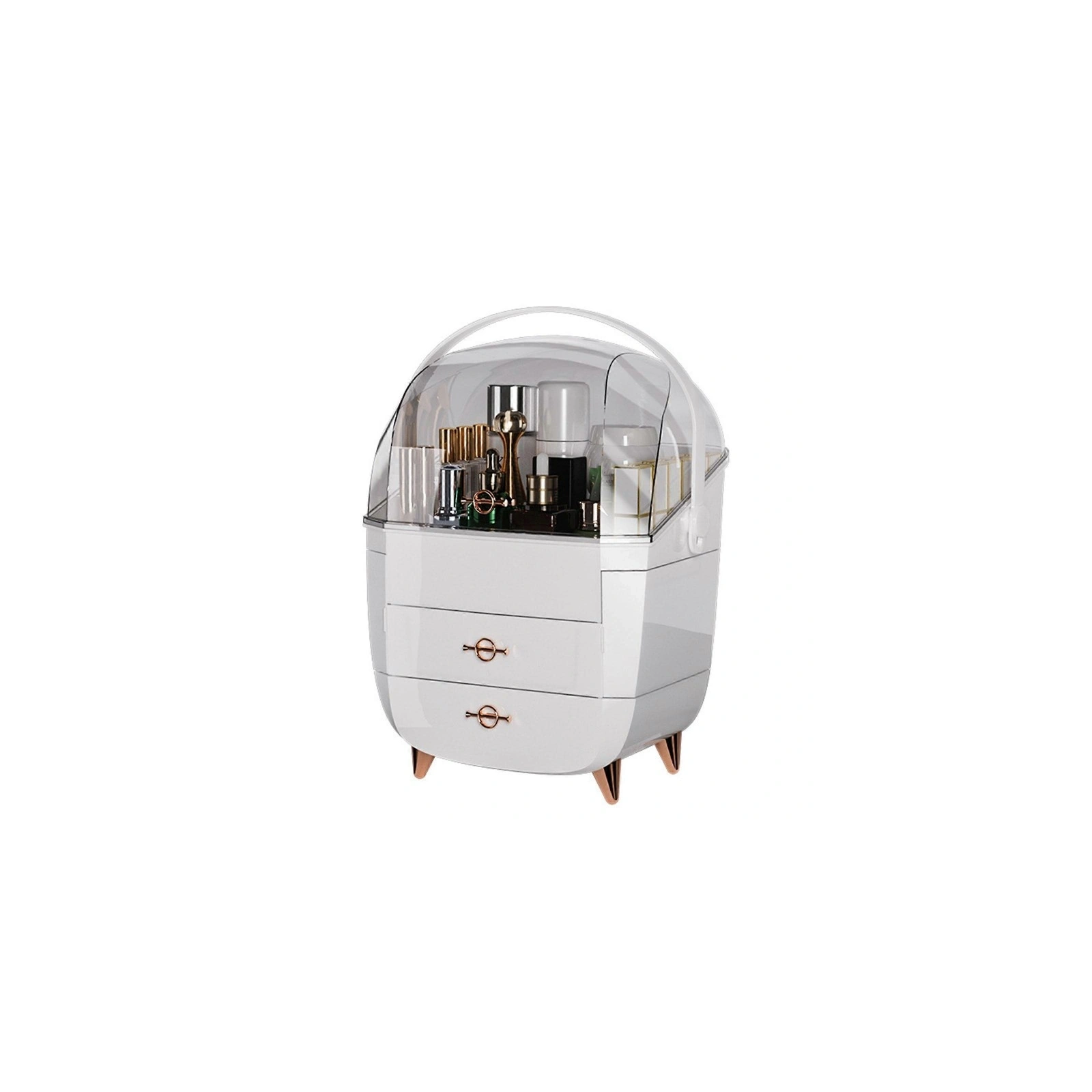 ECARLA organizer na kosmetyki z szufladkami XL biały 27x21x39cm CB76B