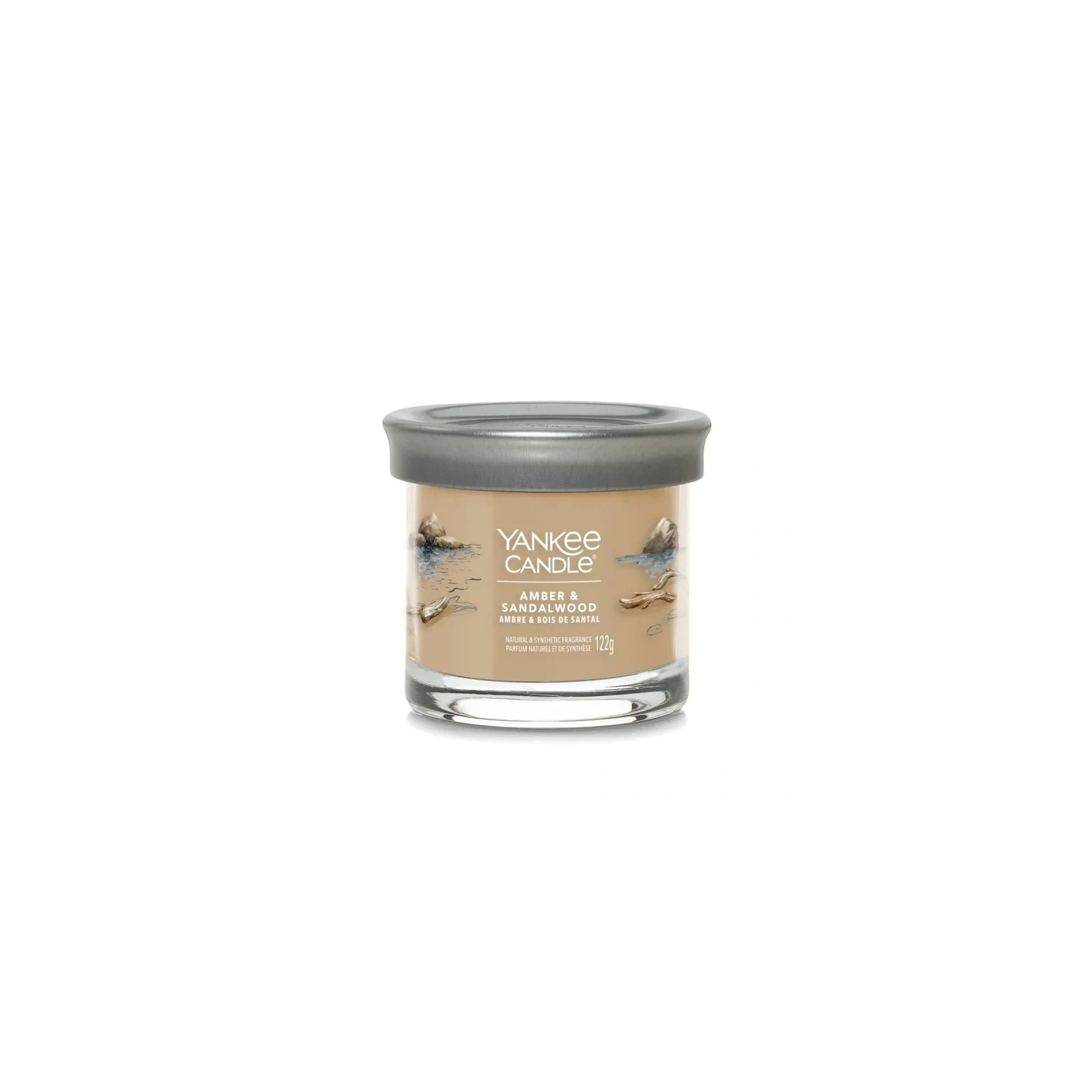 YANKEE CANDLE Signature Amber & Sandalwood mała świeca zapachowa tumbler 122g