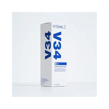 IVISMILE V34 korektor koloru zębów fioletowy optycznie wybielający 30ml