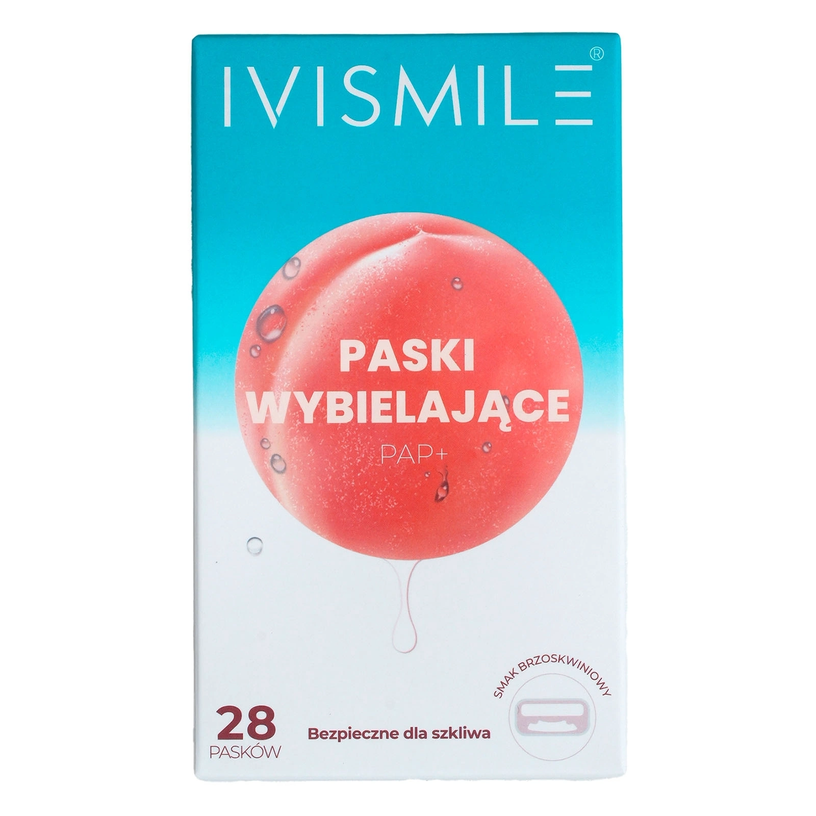 IVISMILE paski do wybielania zębów bez nadtlenków brzoskwiniowe 14 dni