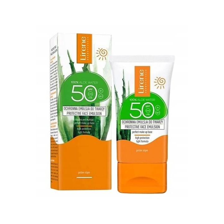 LIRENE Sun ochronna emulsja do twarzy nawilżająca SPF50, Aloes WTP 50ml