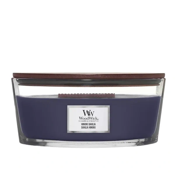 WOODWICK Core Hearthwick świeca w słoiku elipsa HINOKI DAHLIA 453g