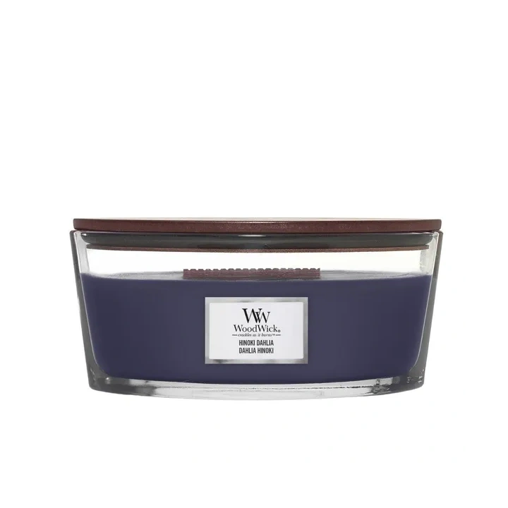 WOODWICK Core Hearthwick świeca w słoiku elipsa HINOKI DAHLIA 453g