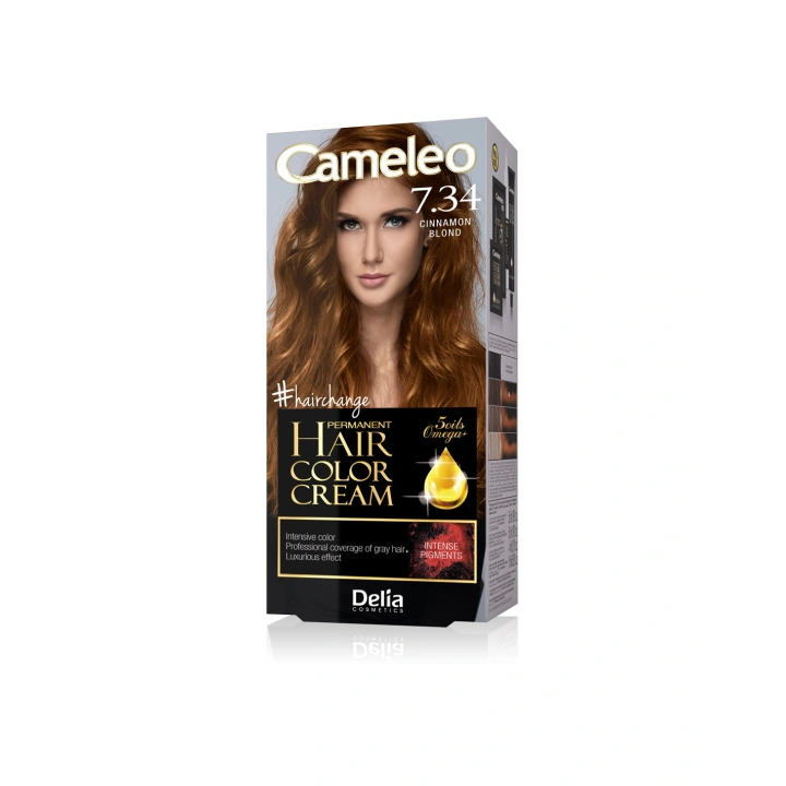 DELIA Cameleo farba do włosów permanentna 7.34 Cinnamon Blond Omega+