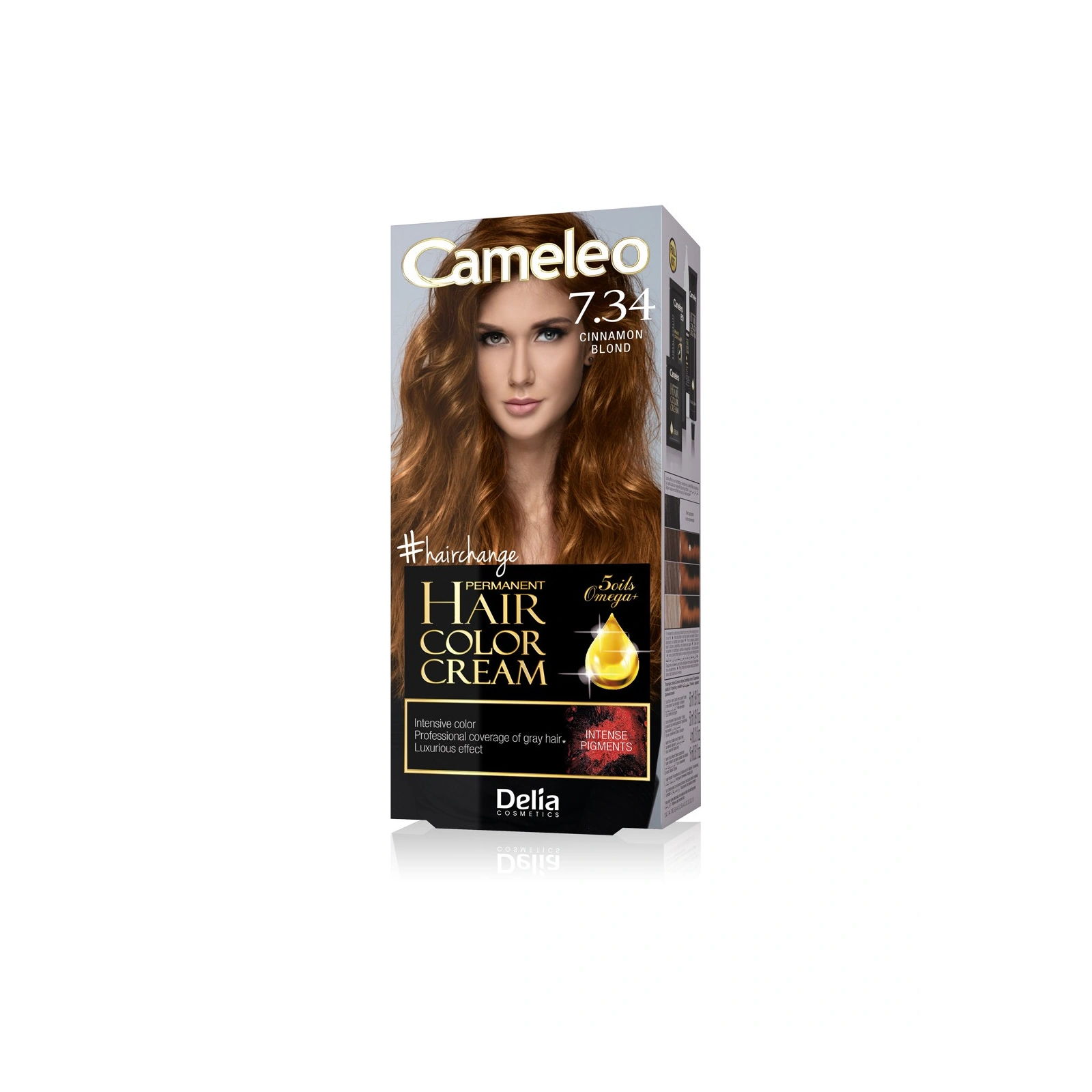 DELIA Cameleo farba do włosów permanentna 7.34 Cinnamon Blond Omega+