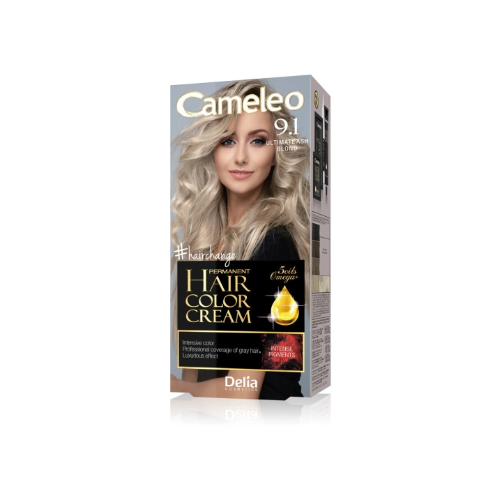 DELIA Cameleo farba do włosów permanentna 9.1 Ultimate Ash Blond Omega+