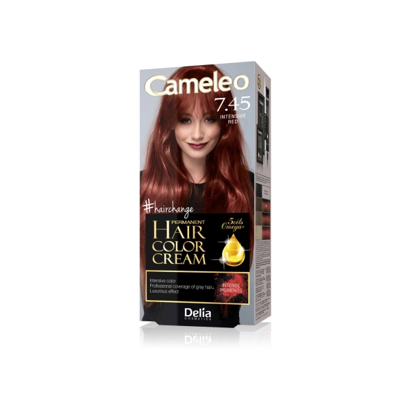DELIA Cameleo farba do włosów permanentna 7.45 Intensywna Czerwień Omega+