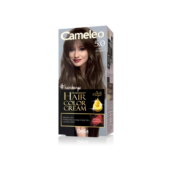 DELIA Cameleo farba do włosów permanentna 5.0 Light Brown Omega+