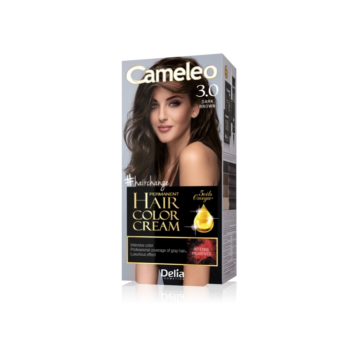 DELIA Cameleo farba do włosów permanentna 3.0 Dark Brown Omega+
