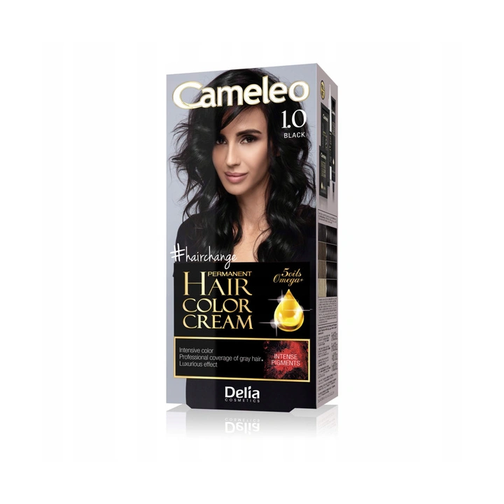 DELIA Cameleo farba do włosów permanentna 1.0 Black Omega+
