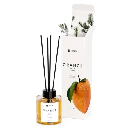 HISKIN Aroma dyfuzor zapachowy z patyczkami POMARAŃCZE & DRZEWO CEDROWE 100ml