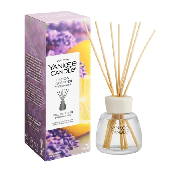 YANKEE CANDLE dyfuzor zapachowy z patyczkami LEMON LAVENDER 100ml