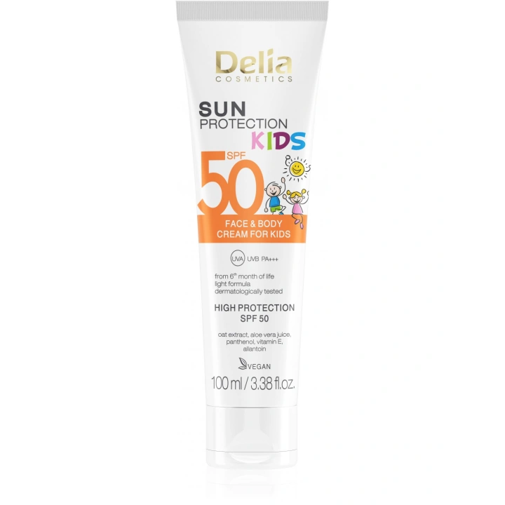 DELIA Sun krem do twarzy i ciała dla dzieci SPF50 100ml