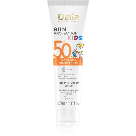 DELIA Sun krem do twarzy i ciała dla dzieci SPF50 100ml