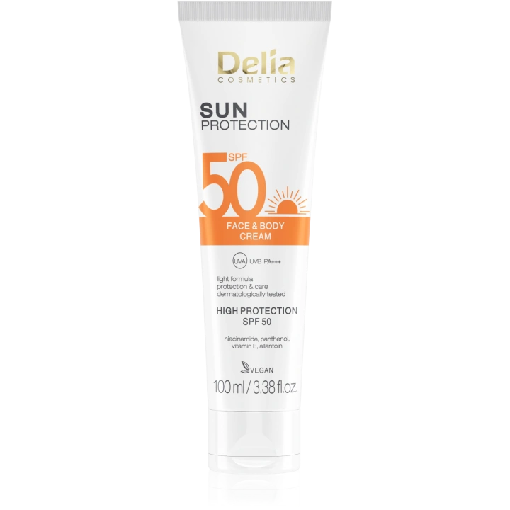 DELIA Sun krem przeciwsłoneczny do twarzy i ciała SPF50 100ml