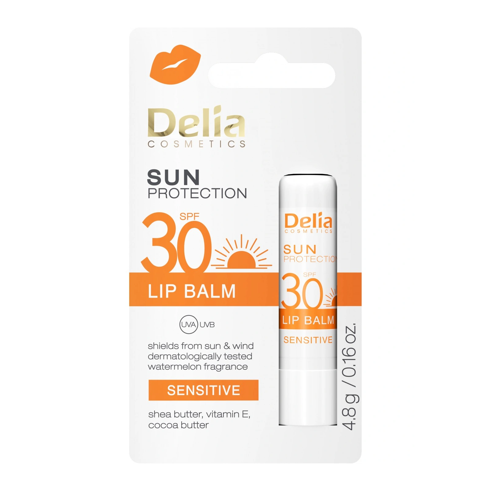 DELIA Sun pomadka ochronna do ust SPF30 4,8g