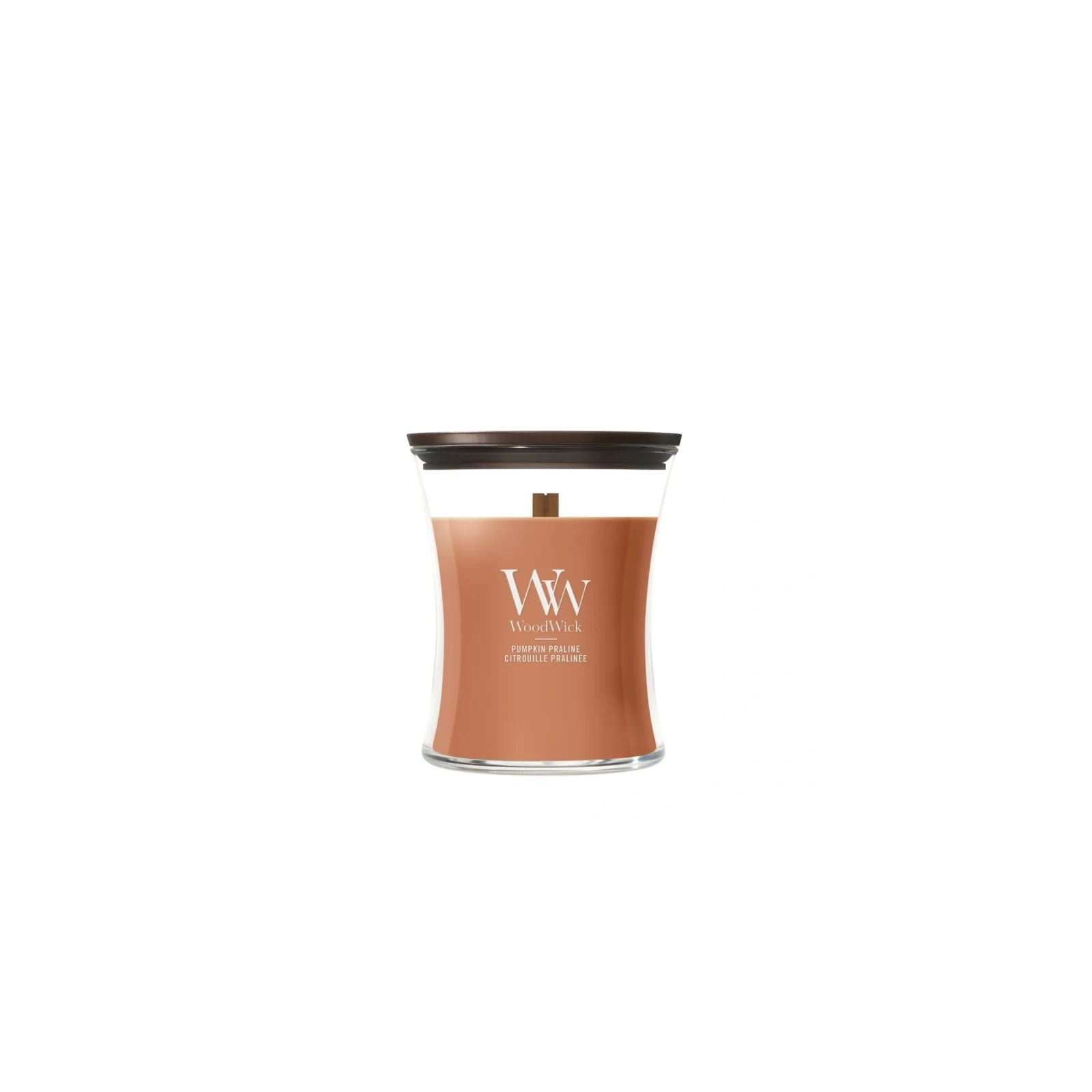 WOODWICK Pumpkin Praline średnia świeca zapachowa 275g