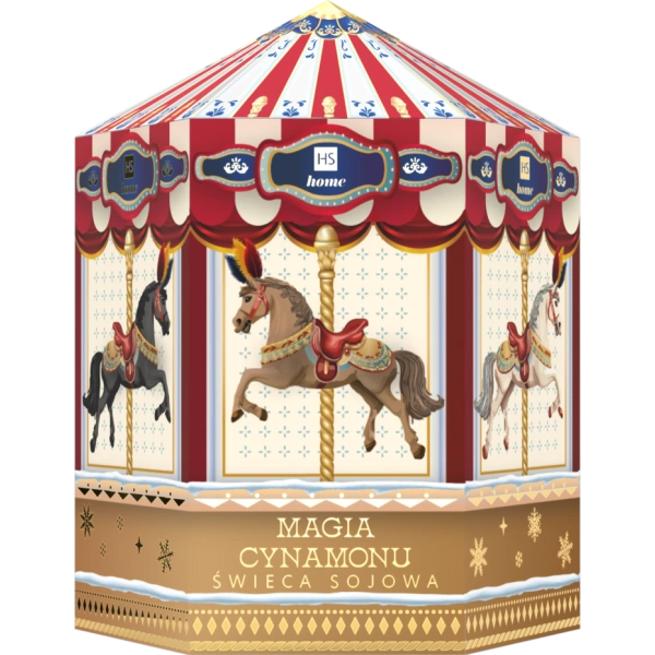 HISKIN Karuzela świeca zapachowa 100ml Magia cynamonu