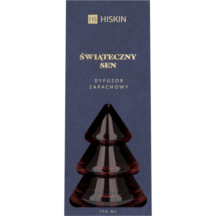 HISKIN Choinka bordowa dyfuzor zapachowy z patyczkami 100ml Świąteczny sen