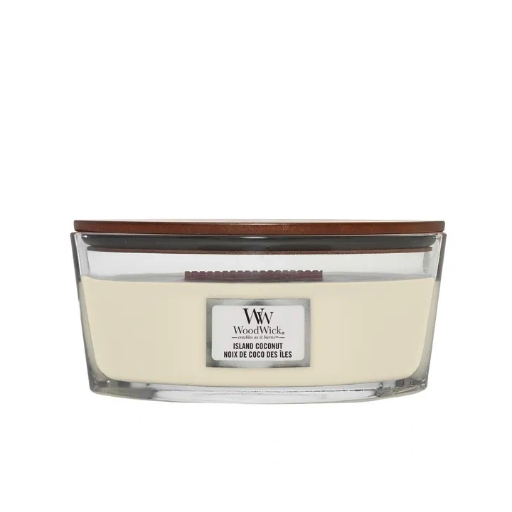 WOODWICK Core Hearthwick świeca w słoiku elipsa ISLAND COCONUT 453g