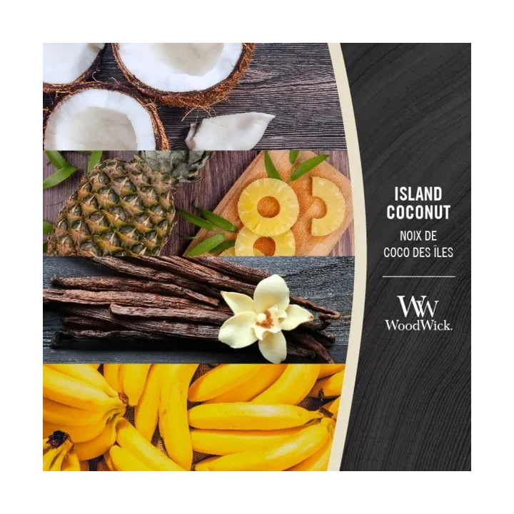 WOODWICK Core Hearthwick świeca w słoiku elipsa ISLAND COCONUT 453g
