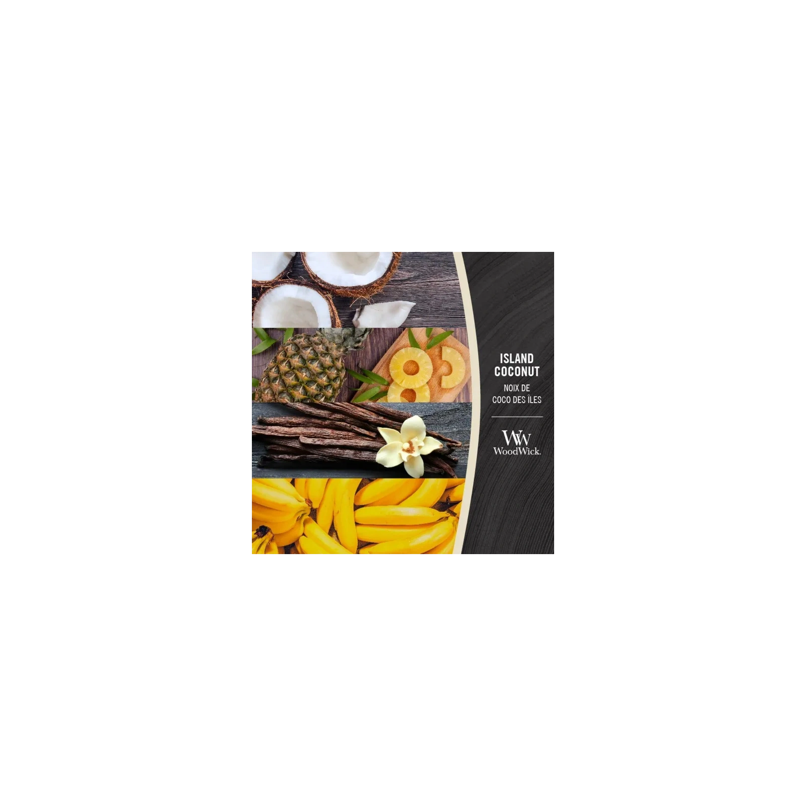 WOODWICK Core Hearthwick świeca w słoiku elipsa ISLAND COCONUT 453g