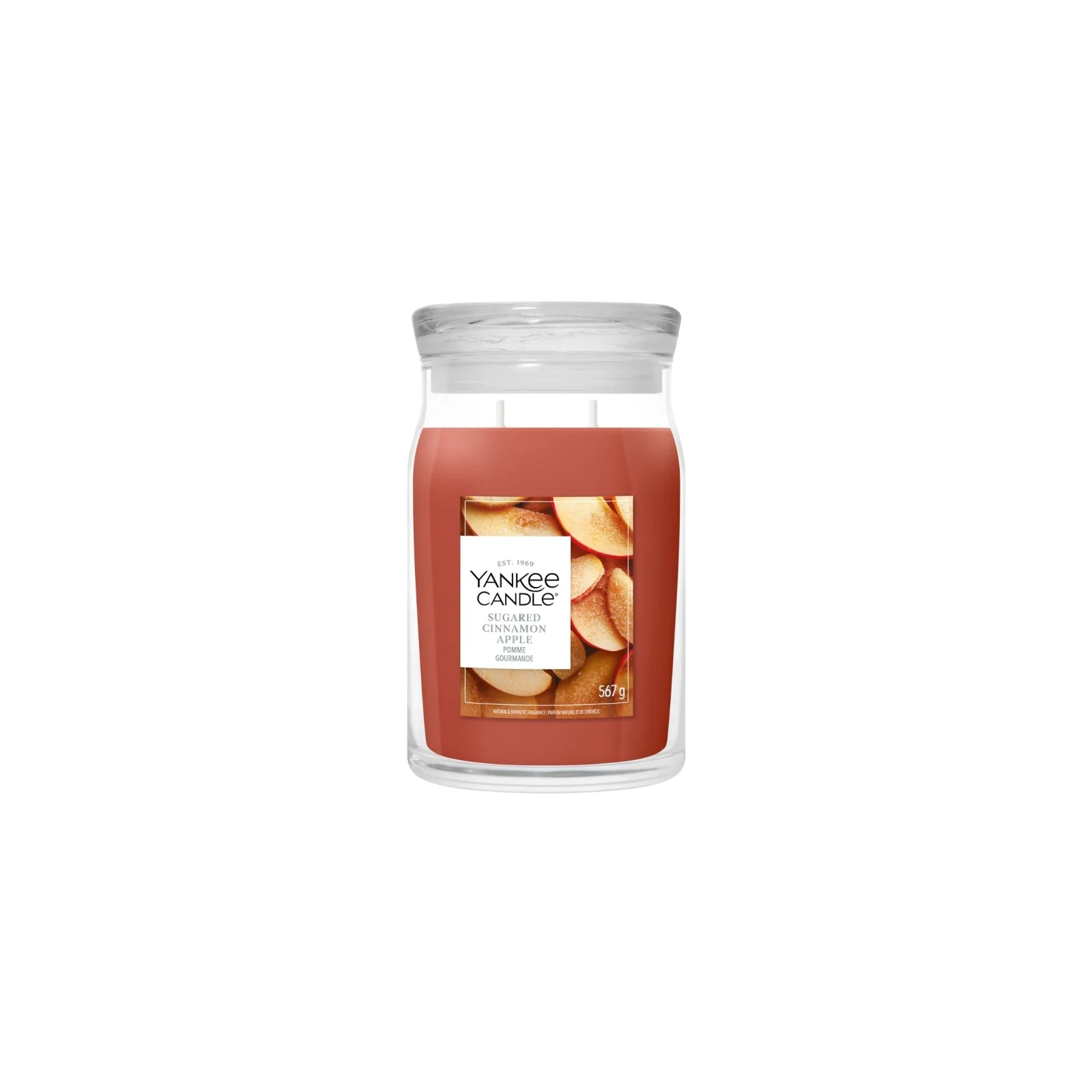 YANKEE CANDLE Signature Sugared Cinnamon Apple duża świeca zapachowa 567g