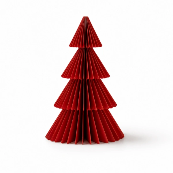 ECARLA papierowa choinka składana bordowa 30cm WOZ65