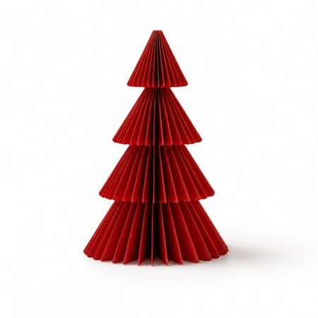 ECARLA papierowa choinka składana bordowa 30cm WOZ65