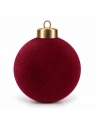 ECARLA bombki choinkowe 15szt welurowe bordowe śr. 7cm BSN84