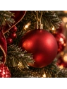 ECARLA bombki choinkowe 100szt czerwone mix wzorów BSN78