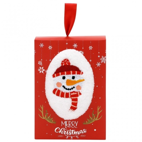 ECARLA świąteczny mini ręcznik w opakowaniu bałwanek 35x35cm REC59WZ3