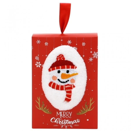 ECARLA świąteczny mini ręcznik w opakowaniu bałwanek 35x35cm REC59WZ3