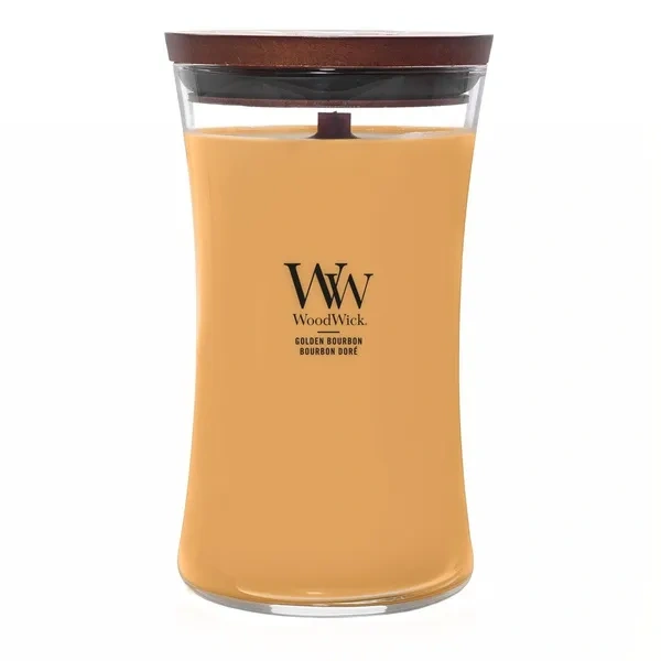 WOODWICK Pluswick Duża świeca w słoiku GOLDEN BOURBON 609,5g