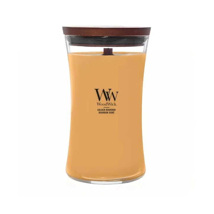 WOODWICK Pluswick Duża świeca w słoiku GOLDEN BOURBON 609,5g