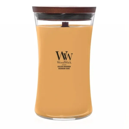 WOODWICK Pluswick Duża świeca w słoiku GOLDEN BOURBON 609,5g