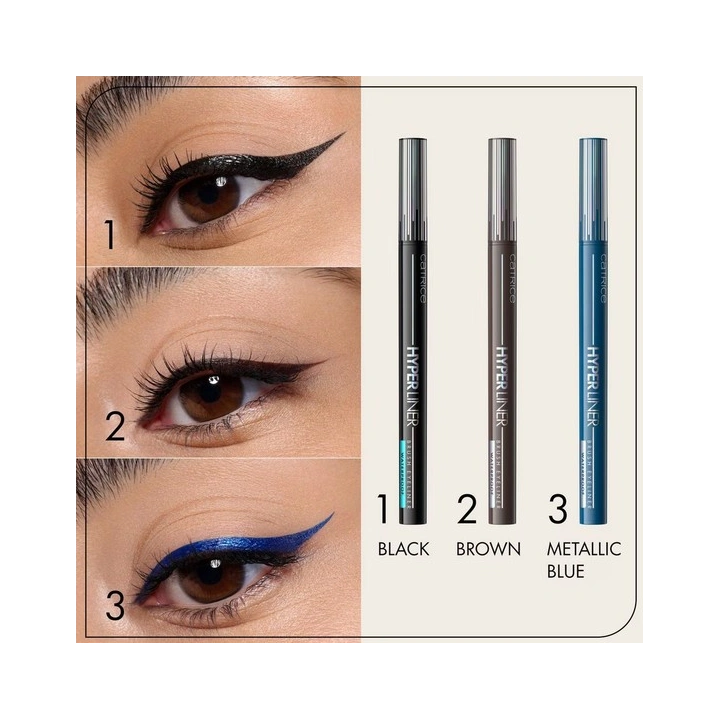 Catrice Hyper Liner Brush wodoodporny eyeliner 010 Ever Black 0,52ml