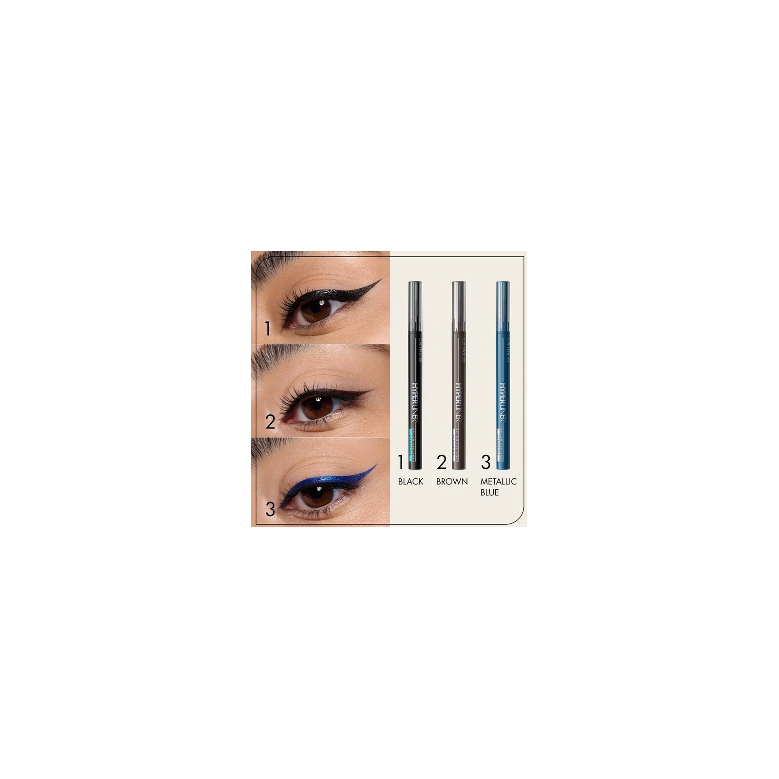 Catrice Hyper Liner Brush wodoodporny eyeliner 010 Ever Black 0,52ml