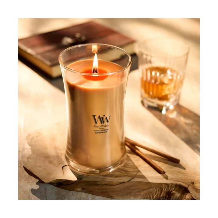 WOODWICK Pluswick Duża świeca w słoiku GOLDEN BOURBON 609,5g