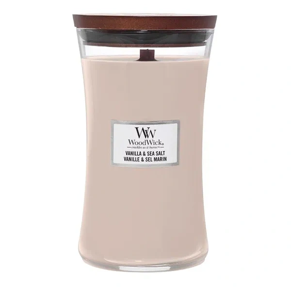 WOODWICK Pluswick Duża świeca w słoiku VANILLA & SEA SALT 609,5g