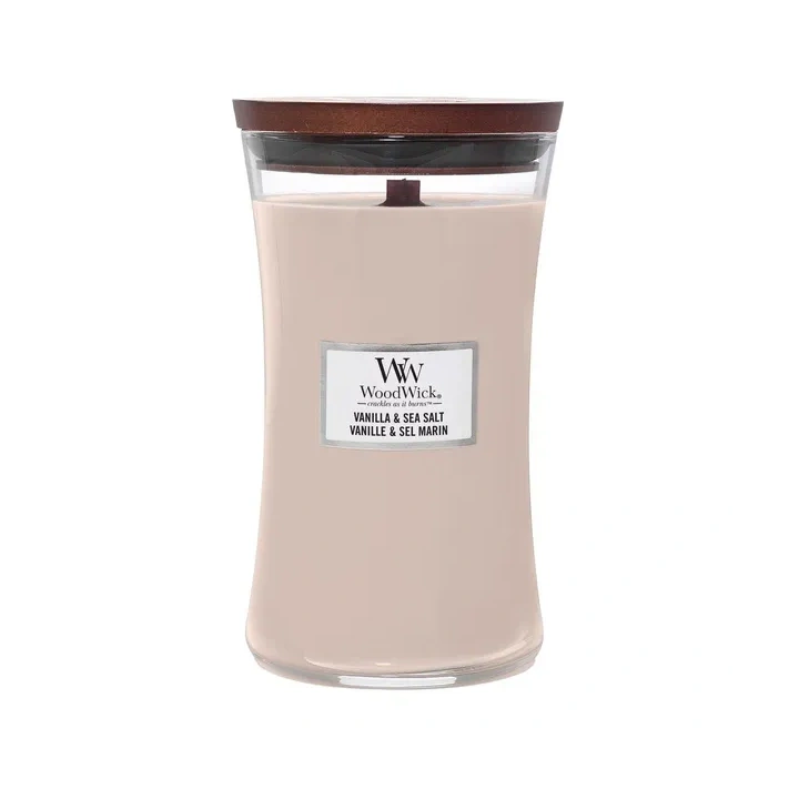WOODWICK Pluswick Duża świeca w słoiku VANILLA & SEA SALT 609,5g