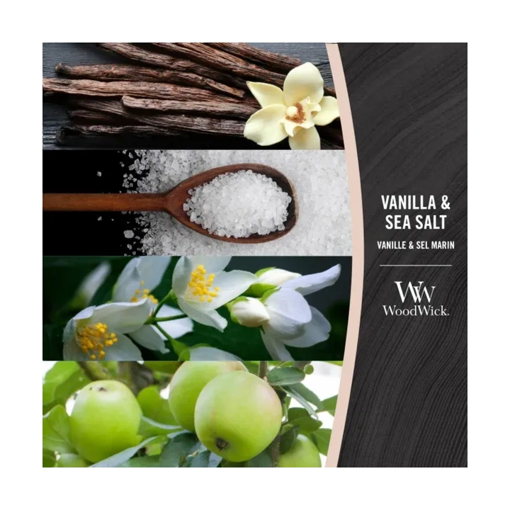 WOODWICK Pluswick Duża świeca w słoiku VANILLA & SEA SALT 609,5g