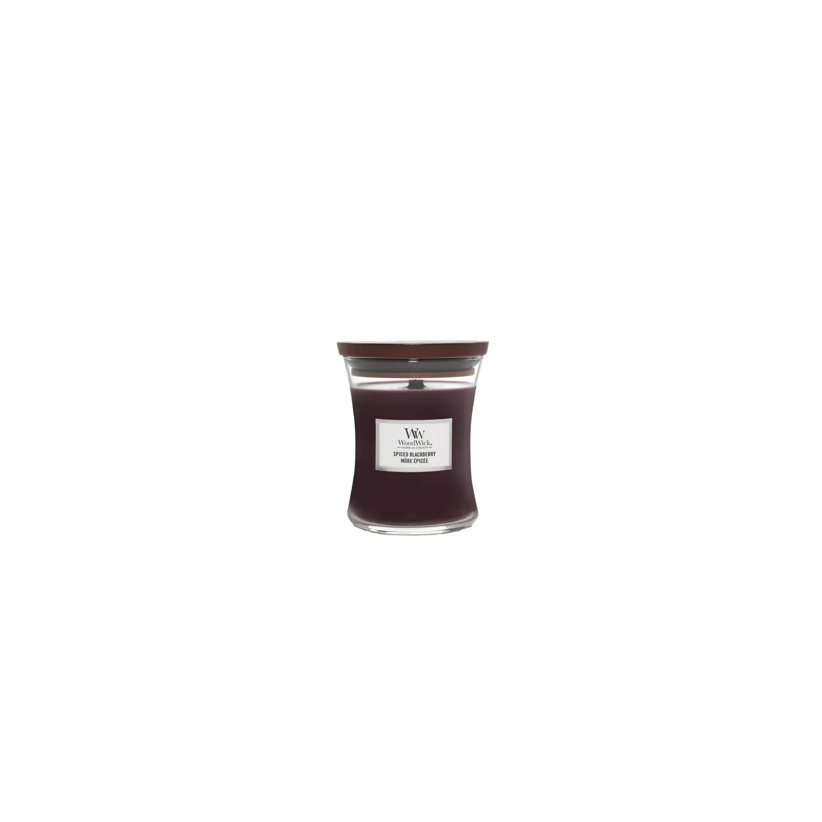WOODWICK Pluswick Średnia świeca w słoiku SPICED BLACKBERRY 275g