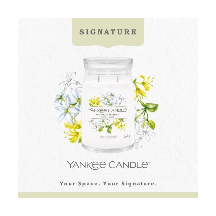 YANKEE CANDLE Signature Duża świeca w słoiku MIDNIGHT JASMINE 567g