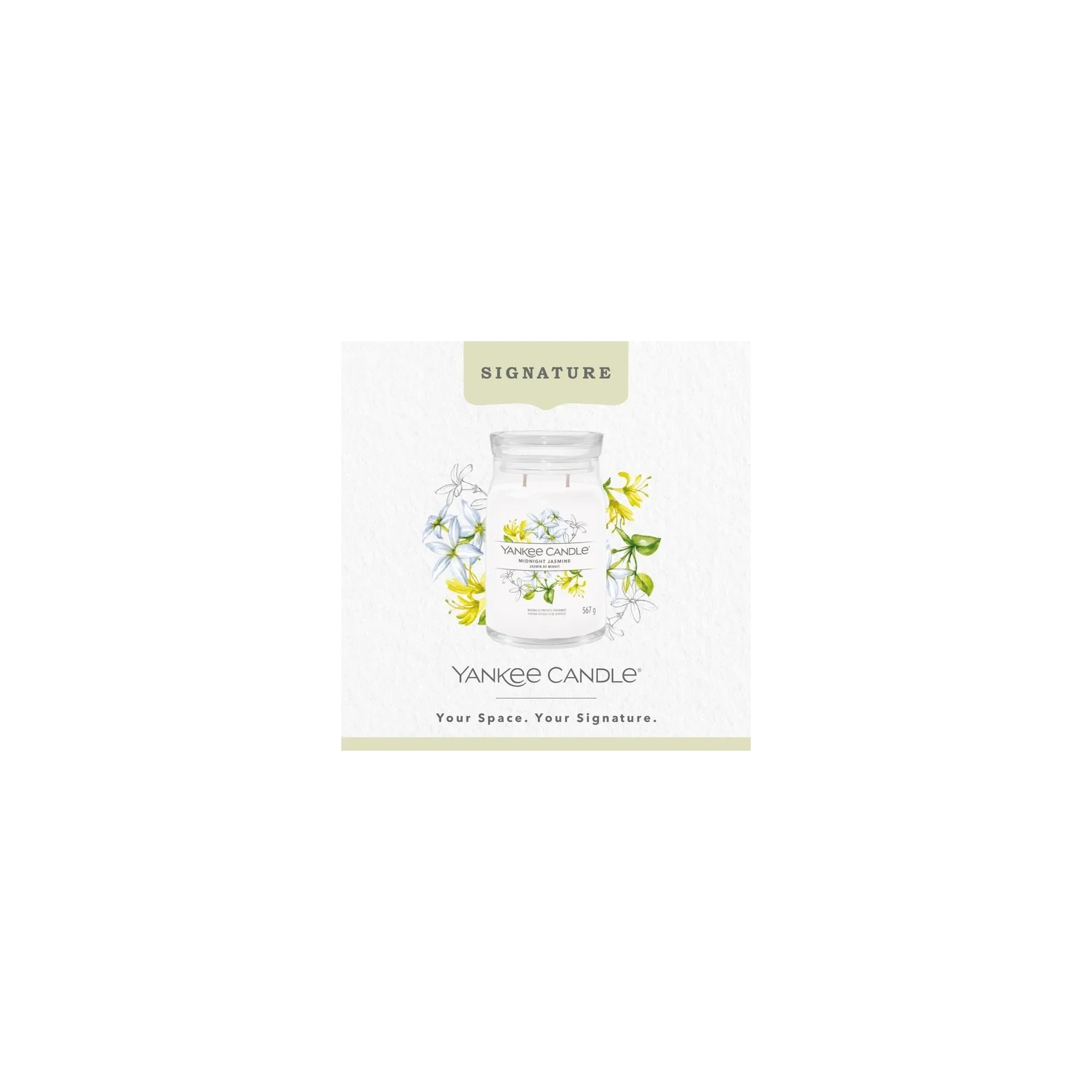 YANKEE CANDLE Signature Duża świeca w słoiku MIDNIGHT JASMINE 567g