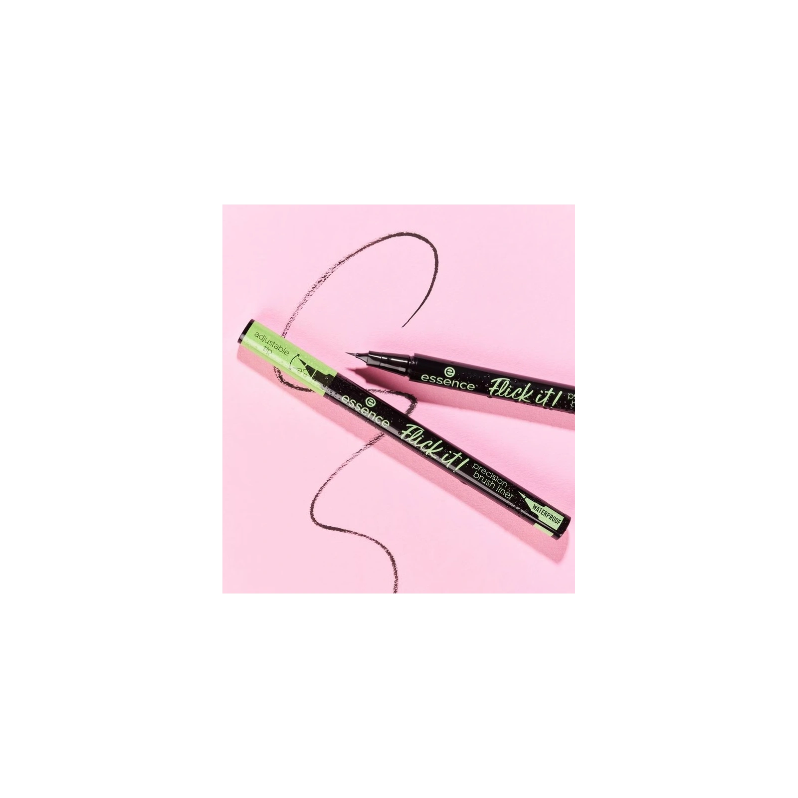 Essence Flick It! wodoodporny eyeliner w pędzelku 01 Black 0,5ml