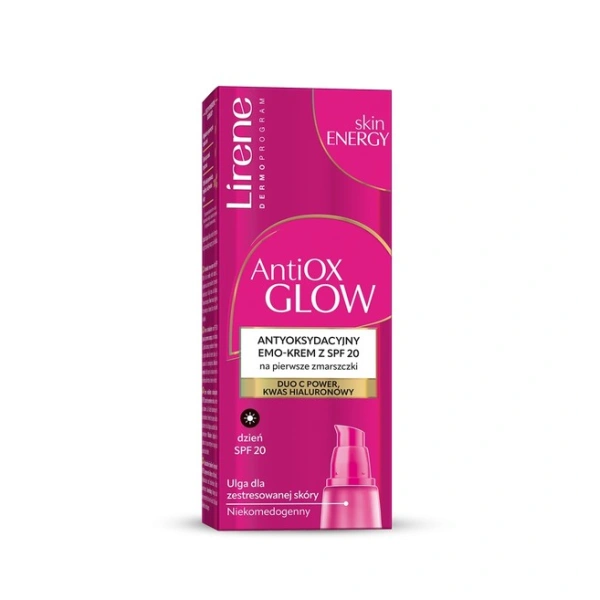 LIRENE AntiOX Glow antyoksydacyjny emo-krem SPF20 na pierwsze zmarszczki 40ml