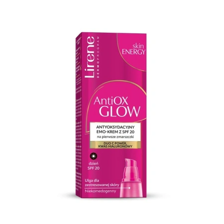 LIRENE AntiOX Glow antyoksydacyjny emo-krem SPF20 na pierwsze zmarszczki 40ml